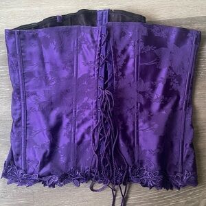Vintage Purple Tie Corset Size 42